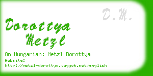 dorottya metzl business card